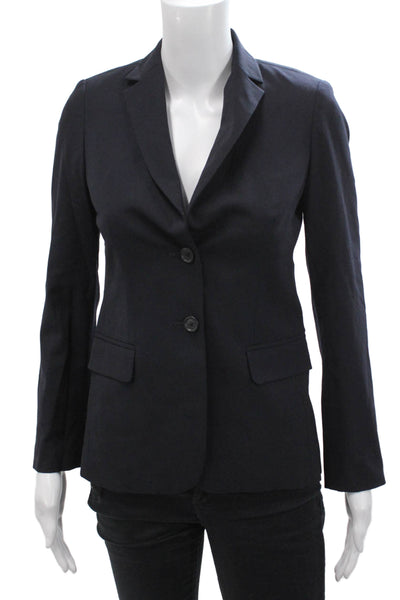 Banana Republic Womens Two Button Notched Lapel Blazer Jacket Navy Size 0P