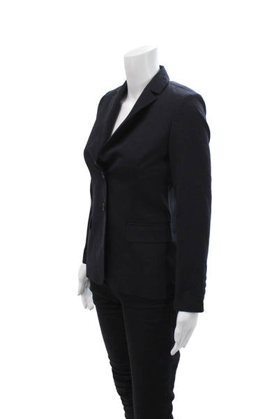 Banana Republic Womens Two Button Notched Lapel Blazer Jacket Navy Size 0P