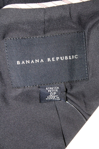 Banana Republic Womens Two Button Notched Lapel Blazer Jacket Navy Size 0P