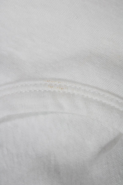 J Crew Womens Cotton Blend Open Back Long Sleeve T-Shirt White Size XS