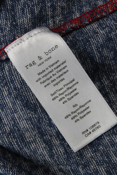 Rag & Bone Unisex Blue Pullover Sweater 48% Rayon 48% Polyester Size L