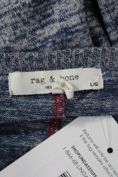 Rag & Bone Unisex Blue Pullover Sweater 48% Rayon 48% Polyester Size L