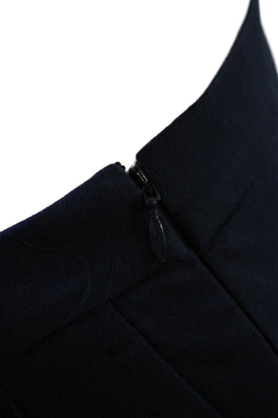 J Crew Womens Cotton Blend Straight Leg Slim Fit Martie Pants Navy Size 8T