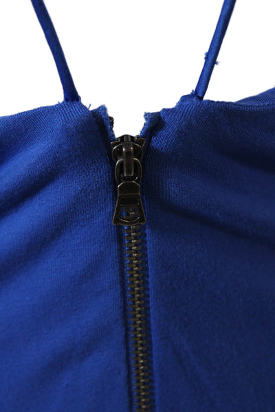 Alice + Olivia Women Slip Dress Blue High Neck Short Size 12