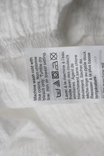 J Crew Women Sundress White 100% Cotton Midi Sleeveless Beach Size 2XS