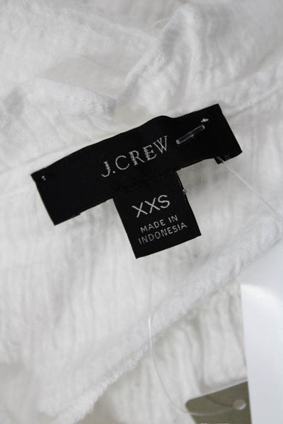 J Crew Women Sundress White 100% Cotton Midi Sleeveless Beach Size 2XS