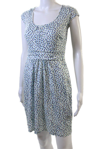Boden Women Fit & Flare Sundress Blue Polka Dot Size 6P