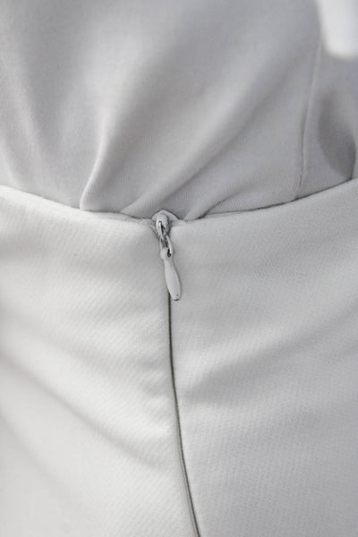 Zara Womens Front Slit Zip Up High Rise Skort White Size Large
