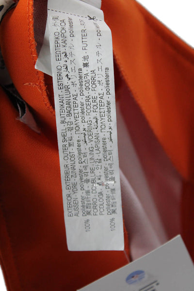 Zara Womens Zip Up A Line Mini Skirt Bright Orange Size Large