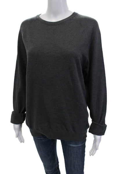 French Connection Women's Long Sleeves Round Neck Pullover Sweater Gray Size M