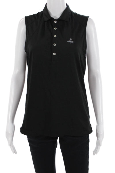 Polo Golf Ralph Lauren Womens Tailored Fit Tank Top Black Cotton Size Medium