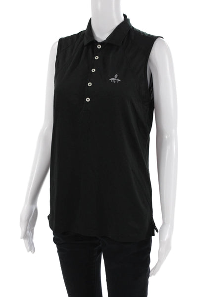 Polo Golf Ralph Lauren Womens Tailored Fit Tank Top Black Cotton Size Medium