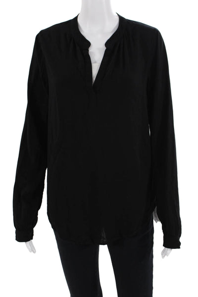 Velvet by Graham & Spencer Womens Long Sleeves Blouse Black Size Small