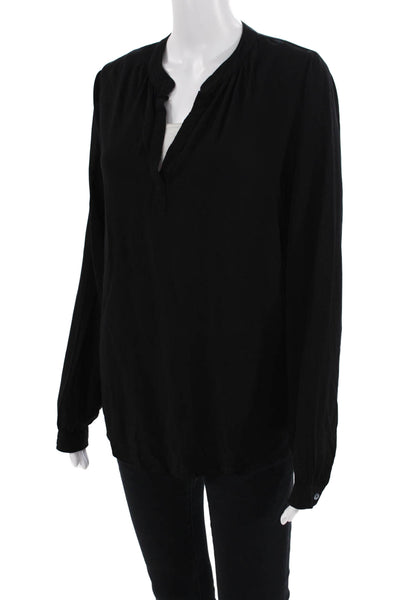Velvet by Graham & Spencer Womens Long Sleeves Blouse Black Size Small