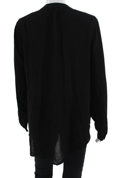 Velvet by Graham & Spencer Womens Long Sleeves Blouse Black Size Small