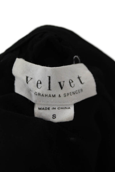 Velvet by Graham & Spencer Womens Long Sleeves Blouse Black Size Small