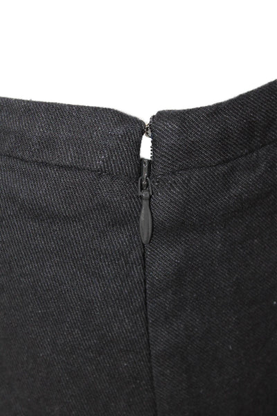 Everlane Womens Linen Blend Solid Mini Skirt Black Size 6