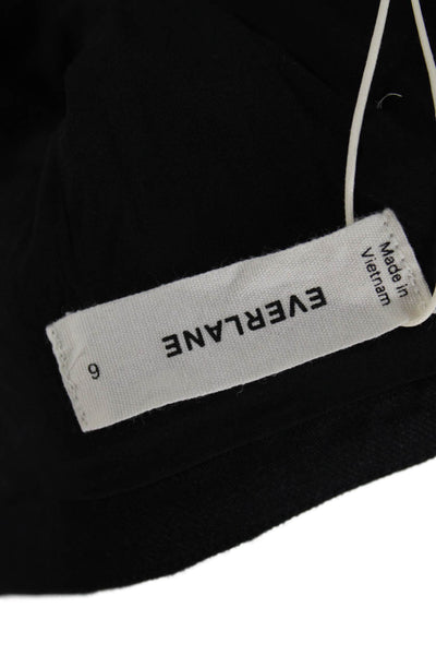Everlane Womens Linen Blend Solid Mini Skirt Black Size 6