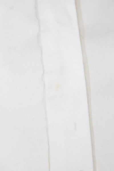 T Tahari, Women, Shirt Dress White Collared Sleeveless Cotton Spandex Size 4