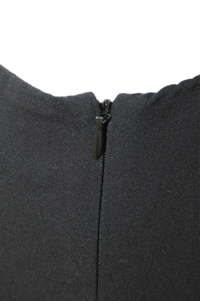 Theory Womens Cotton Blend Zip Up Tapered Pants Black Size 6