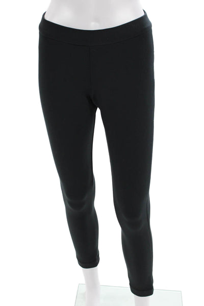 Cynthia Rowley Womens Solid Mid-Rise Skinny Trousers Black Size 2