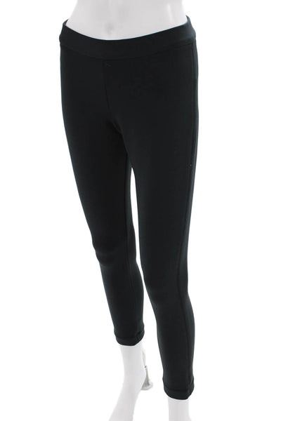 Cynthia Rowley Womens Solid Mid-Rise Skinny Trousers Black Size 2