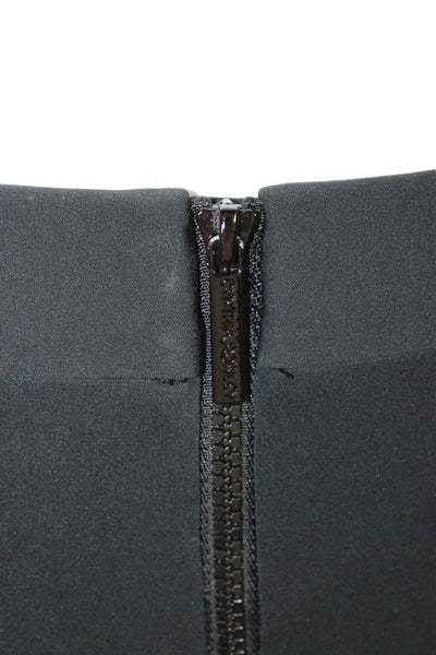 Cynthia Rowley Womens Solid Mid-Rise Skinny Trousers Black Size 2