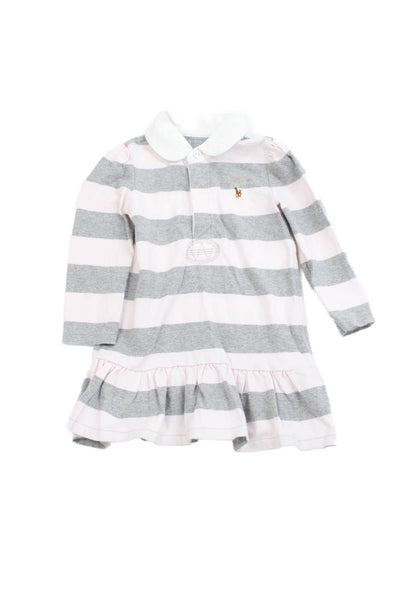 Ralph Lauren Baby Striped Polo Dress Pink Size 9M