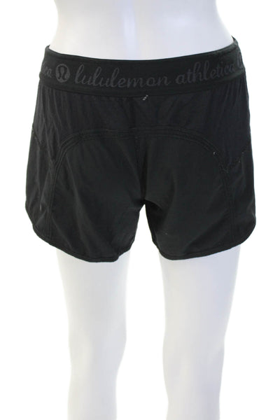 Lululemon Women's Drawstring Waist Athletic Running Shorts Black Size 4