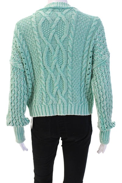 Pilcro and the Letterpress Anthropologie Women's Button Up Cardigan Green Size S