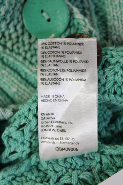 Pilcro and the Letterpress Anthropologie Women's Button Up Cardigan Green Size S