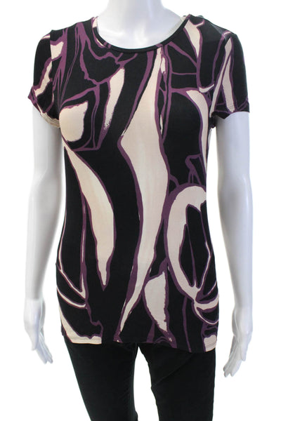 Ted Baker London Women's Round Neck Short Sleeve Multicolor T-Shirt Size 1