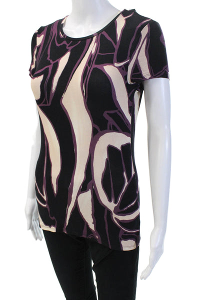 Ted Baker London Women's Round Neck Short Sleeve Multicolor T-Shirt Size 1