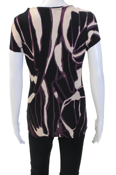 Ted Baker London Women's Round Neck Short Sleeve Multicolor T-Shirt Size 1