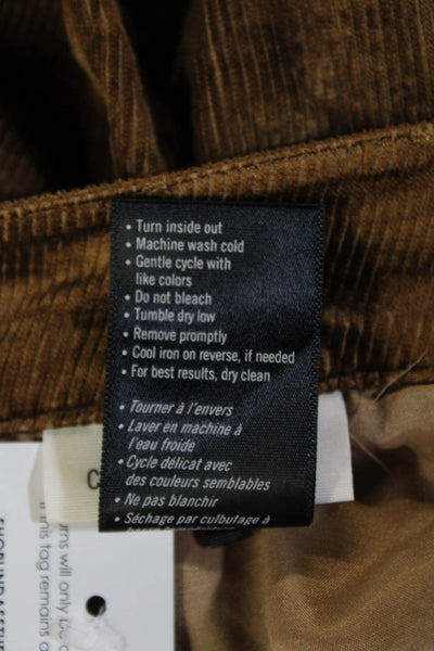 Paige Women's Button Closure Straight Leg Dress Pants Brown Size 27