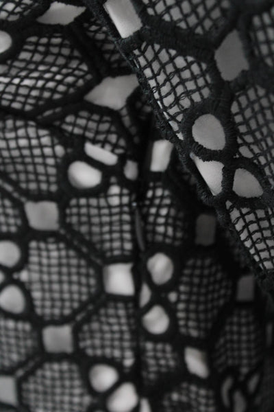 Catherine Carino, Women Sheath Dress Black 3/4 Sleeve Geometric Short Size 4