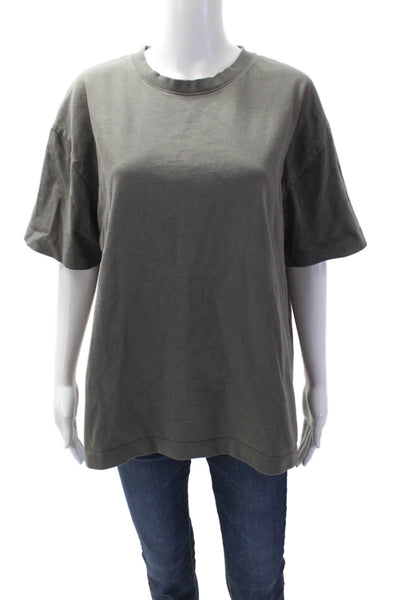 Zara Women Jersey Dark Gray Crew Neck Short Sleeve Tee Size L