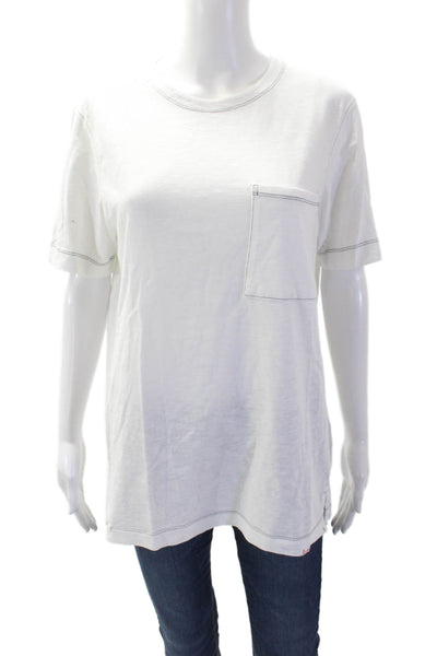 Orlebar Brown Unisex Crew Neck Short Sleeve White Cotton T-Shirt Size S