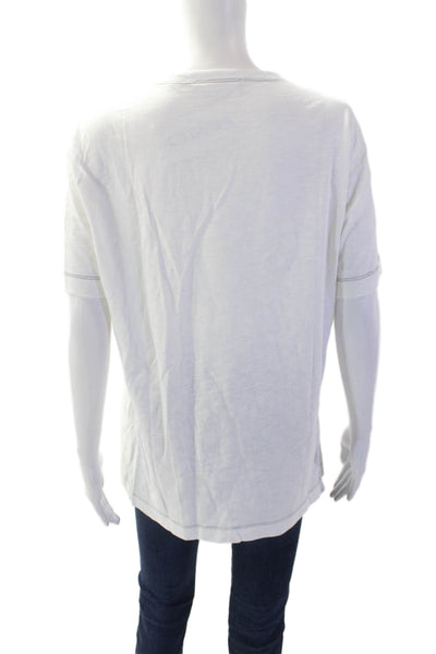 Orlebar Brown Unisex Crew Neck Short Sleeve White Cotton T-Shirt Size S