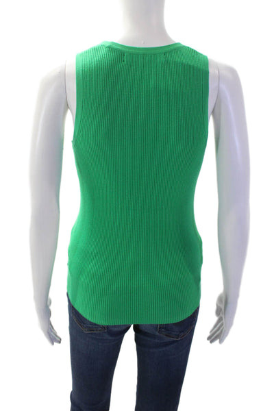 Lilly Pulitzer Women Green Basic Tank Crew Neck Solid Size XS
