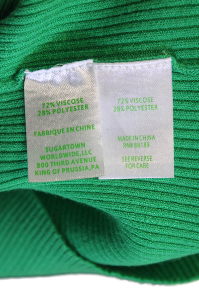 Lilly Pulitzer Women Green Basic Tank Crew Neck Solid Size XS