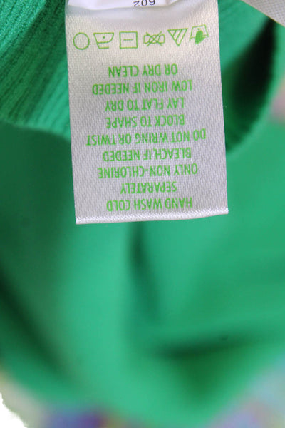 Lilly Pulitzer Women Green Basic Tank Crew Neck Solid Size XS