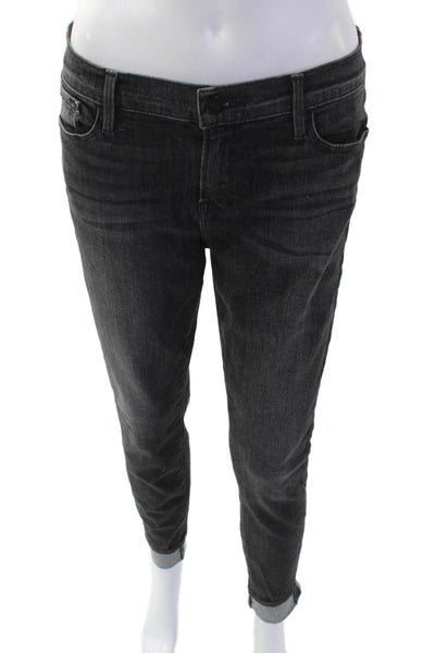 Frame Womens Ankle Skinny Jeans Dark Gray Mid Rise Size 29