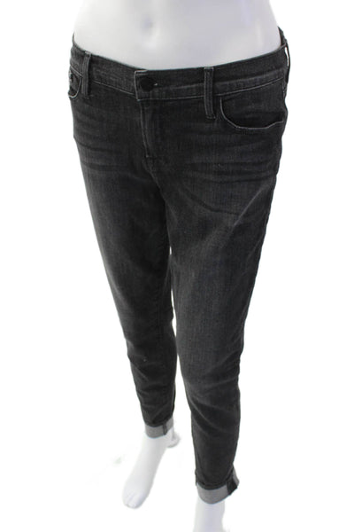 Frame Womens Ankle Skinny Jeans Dark Gray Mid Rise Size 29
