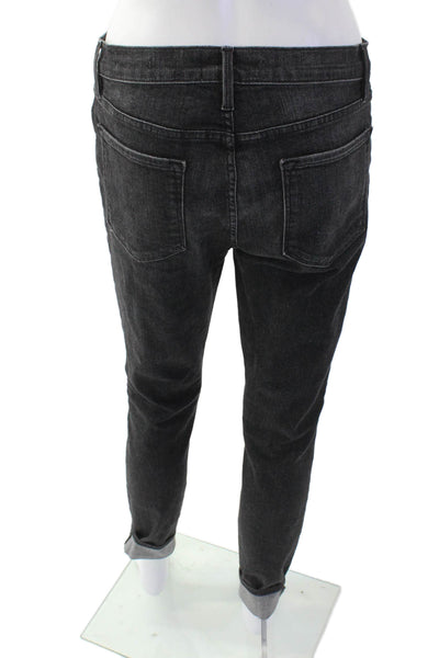 Frame Womens Ankle Skinny Jeans Dark Gray Mid Rise Size 29