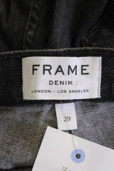 Frame Womens Ankle Skinny Jeans Dark Gray Mid Rise Size 29