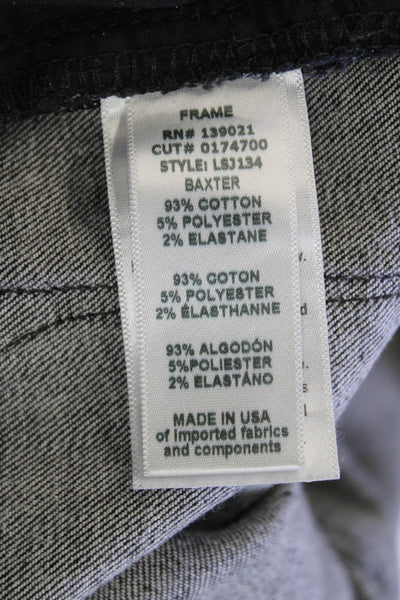 Frame Womens Ankle Skinny Jeans Dark Gray Mid Rise Size 29