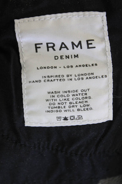 Frame Womens Ankle Skinny Jeans Dark Gray Mid Rise Size 29