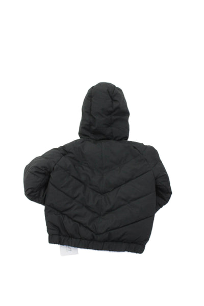 Nike Unisex Kids Hooded Two Pocket Zip Up Coat Black Size 3T