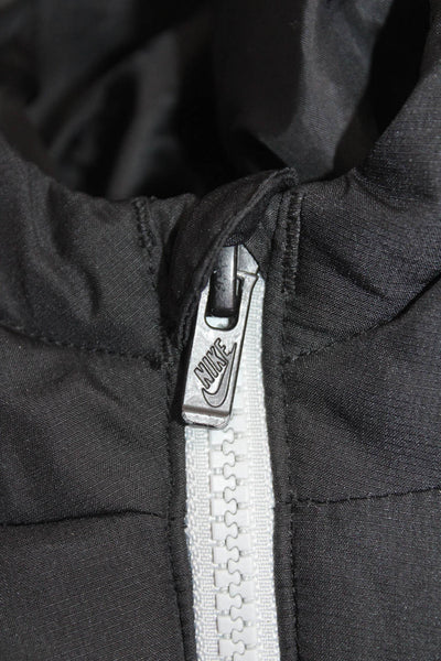 Nike Unisex Kids Hooded Two Pocket Zip Up Coat Black Size 3T